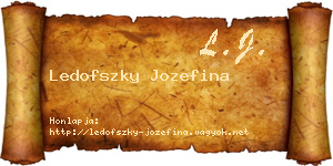 Ledofszky Jozefina névjegykártya