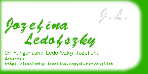jozefina ledofszky business card